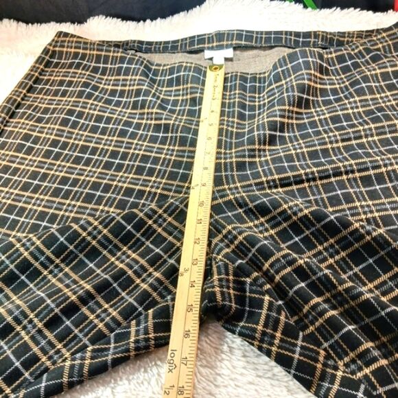 J. Jill Ponte Slim Leg Black Multi Plaid Pull Up Pants. Rayon/ Viscose 4X. NEW.. - Picture 12 of 14
